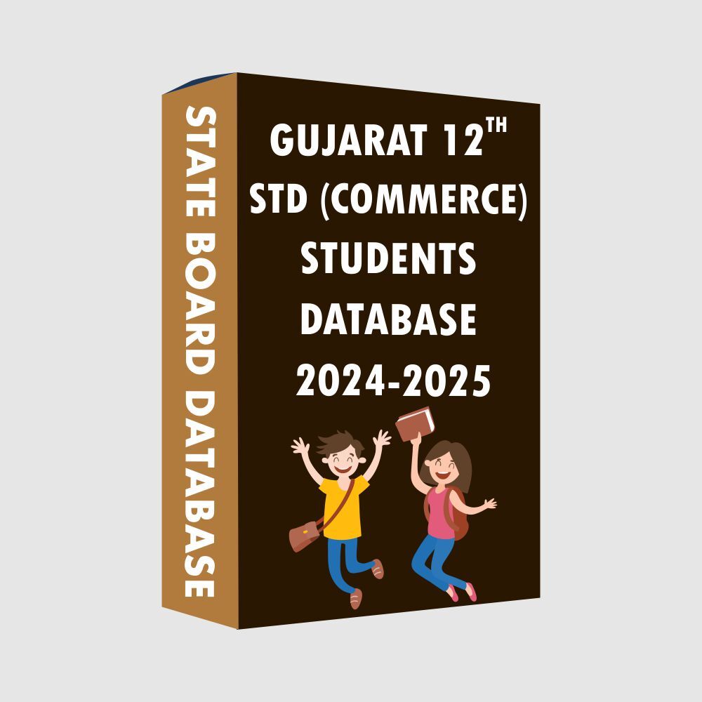 Gujarat 12th Std (Commerce) State Board 2024-2025 Students Database