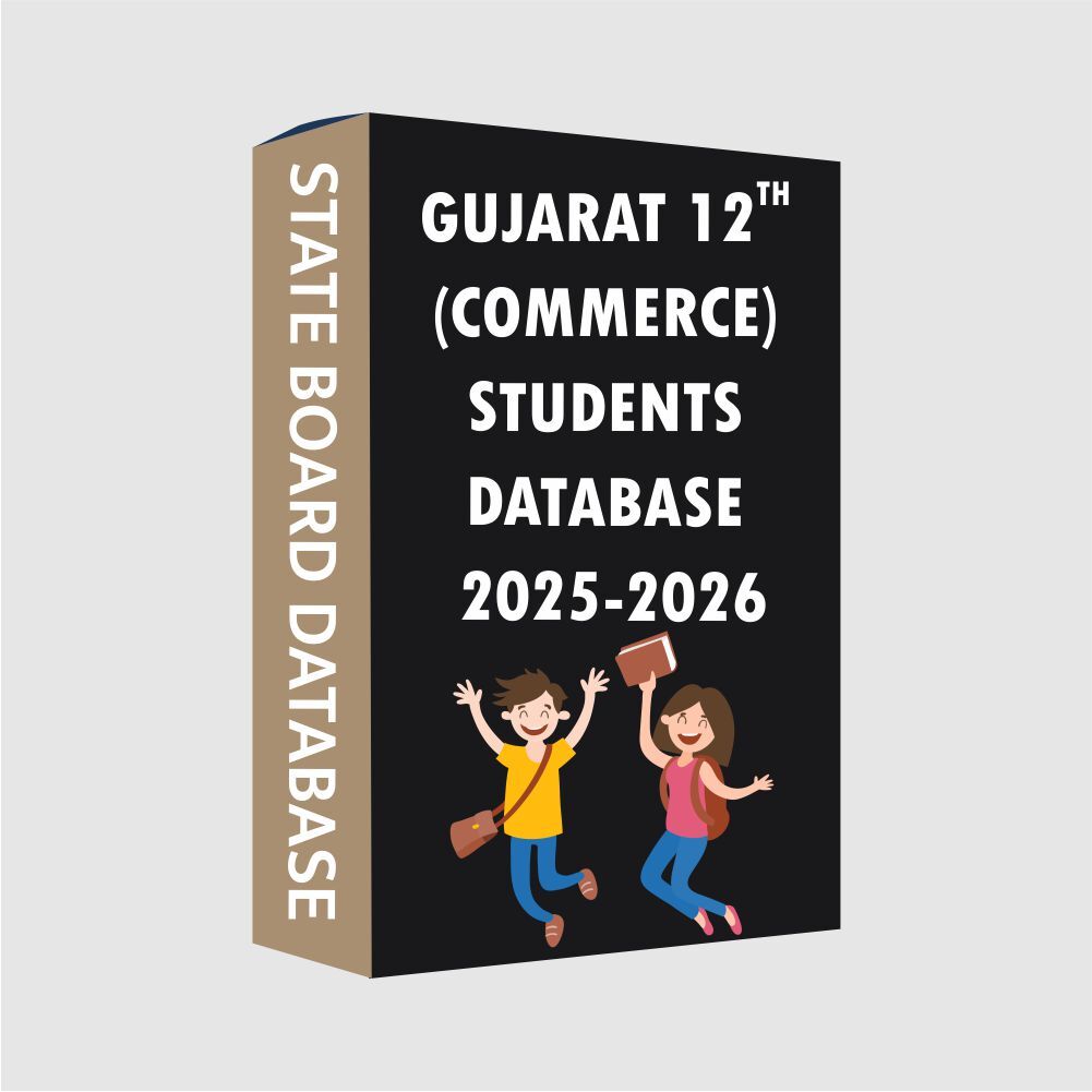 Gujarat 12th Std (Commerce) State Board 2025-2026 Students Database